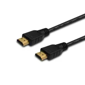 SAVIO HDMI kabel (M) 2m, črn, zlatni konci, v1.4, 10 kosov, CL-05