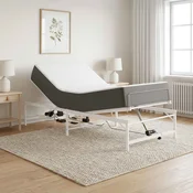 vidaXL Električna nastavljiva postelja Bela 100 x 190 cm Jeklo