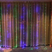 Led sijalice dekorativna zavesa 3x3m – ŠARENE/RGB