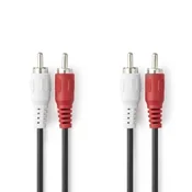 Audio Kabel RCA (cinc) | 2x RCA M – 2x RCA M | 2.0 m | Box Pack | NEDIS