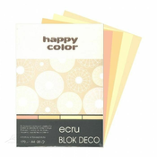 Happy Color Barvni blok papirja A4 Deco 170 g - odtenki ecru