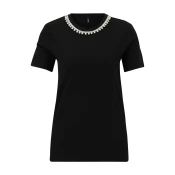 Only Tall Majica ONLJOLLY črna/transparentna/biserno bela