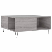 Stolic za kavu boja sivog hrasta 80x80x36,5cm konstruirano drvo