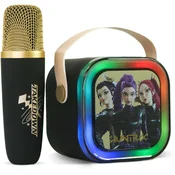 KPOP Demon Hunters Huntrix Popsing LED brezžični karaoke zvočnik z mikrofonom črne barve za PC & mobilne telefone OTL