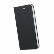 Havana Premium ovitek za Samsung Galaxy A70 A705, preklopni, črn s srebrnim robom