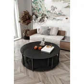 Hanah Home Set Stolova za dnevnu sobu Yin Yang 4 70, Crni