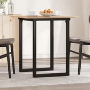 Blagovaonski stol O-oblika 70x70x75 cm od borovine i celik