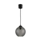 Brilagi - LED luster na sajli R GLASS 1xE27/60W/230V precnik 18 cm crna/zadimljeno-siva