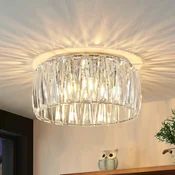 Stropna svetilka Lindby Sofia, prozorna, akril, O 46cm - Dnevna soba/jedilnica - Sodobni - prozorno, kromirano - Plastika