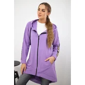 Sweatshirt with back zip dark purple