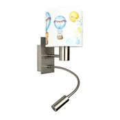 Brilagi - LED fleksibilna lampa BOBO 1xE27/25W/230V + LED/3W m. hrom/bela/životinjice