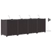 Vrtna saksija 4 pcs Smeda 160 x 40 x 52 cm Plastika