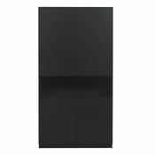 Črna modularna omarica iz masivnega bora 110x210 cm Finca – WOOOD