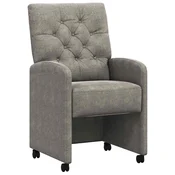Blagovacke stolice s kotacima 2 pcs Svjetlosiva 58 x 67 x 97 cm