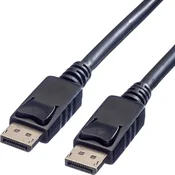 VALUE Value DisplayPort priključni kabel DisplayPort vtič\, DisplayPort vtič 2.00 m črna 11.99.5762 zaščiten DisplayPort kabel, (20420935)