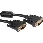 ROLINE Roline DVI priključni kabel DVI-D 24+1-polni vtič 3.00 m črna 11.04.5535 zaščiten\, lahko se privije DVI kabel, (20418779)