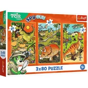 Trefl - Puzzle 3x80 Trefliks v svetu dinozavrov - 40 - 99 kosov