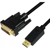 DisplayPort 1.2/1.2a DVI-D transformator Crno 5m CV0133
