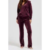 Juicy Couture Ženski donji deo trenerke Del Ray, Bordo