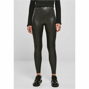 Womens high-waisted glamour leggings, bright black