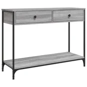 Vidaxl Konzolna mizica siva sonoma 100x34,5x75 cm inženirski les