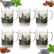 shumee STEKLENA SKODELICA Z MESTNIM POTISKOM POZNAŃ 400 ML KOMPLET 6 STEKLENIH SKODELIC