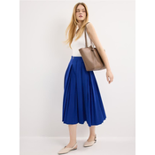 Mohito - Midi krilo s pasom - indigo modra