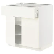 METOD / MAXIMERA Podni element s fiokom/2 vrata, bela/Vallstena bela, 80x60 cm