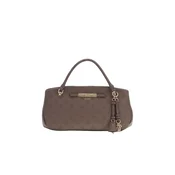 GUESS Ročna torbica Guess Sac a Main Carmella 3 Compartiments Taupe Logo rjava