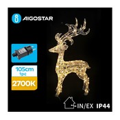 Aigostar - LED spoljašnja božicna dekoracija LED/3,6W/31/230V 2700K 105 cm IP44 irvas