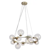 Rabalux Luster Aslov, 11xG9, 11x28W, R50cm, H120cm, Zlatne boje