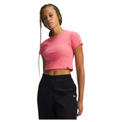 Ženska majica Under Armour Rival Rib Baby Tee Bittersweet Pink/White L