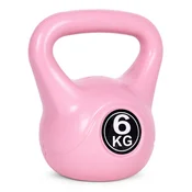ModernHome Kettlebell 6 kg za vadbo, dumbbell, žoga z utežmi, fitnes obremenitev, roza, ModernHome