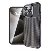 Maska Carbon Defender za iPhone 16 Pro crna