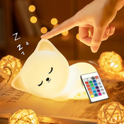 Otroška nočna lučka Kawaii muca