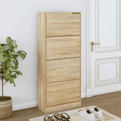 Ormaric za cipele boja hrasta 63x24x147 cm konstruirano drvo