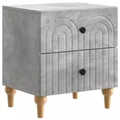 vidaXL vidaXL Nočna omarica Betonsko siva 43 x 34,5 x 48 cm Inženirski les, (5000210021)