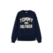 TOMMY HILFIGER Majica VARSITY ecru/mornarska