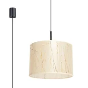 Sollux SL.1850 - Luster na sajli NEVIA 1xE27/15W/230V prečnik 40 cm mermer/bež
