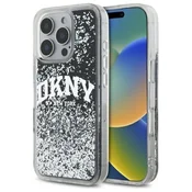 slomart DKNY DKHCP16XLBNAEK iPhone 16 Pro Max 6.9 črna/black trda torbica Liquid Glitter Arch Logo