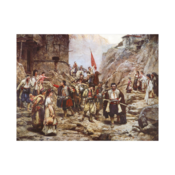 Canvas Slika na platnu Povratak cete crnogoraca iz boja, Paja Jovanovic, 60 x 45 cm