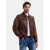 Aeronautica Militare Usnjena jakna 262PN0895U100839 Rjava Regular Fit