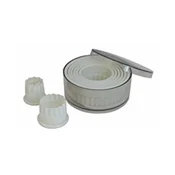 9-piece fluted pastries cutter mould set, plastic, 2-10 cm - de Buyer