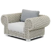 Casa Padrino luxury garden armchair gray/beige/white 135 cm