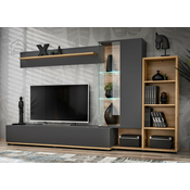 Dnevni TV regal Silk II LED - antracit/votan