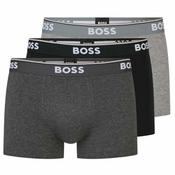 Bokserice BOSS (3-pack) za muškarce, boja: siva