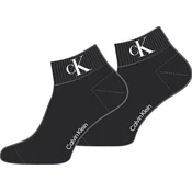 Nogavice CALVIN KLEIN - četrtinske, črne, 2 para, 35/38