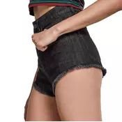 Ženske kratke hlace URBAN CLASSICS - Denim Hotpants - crno opran - TB2000-black opran
