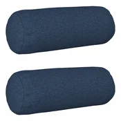 Vidaxl Prevleka za blazino 2 kos HEERLEN Modra Premer 15 x 40 cm Blago