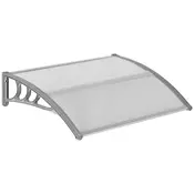 Homestar Nadstrešek za vrata 100x75x23 cm srebrne barve